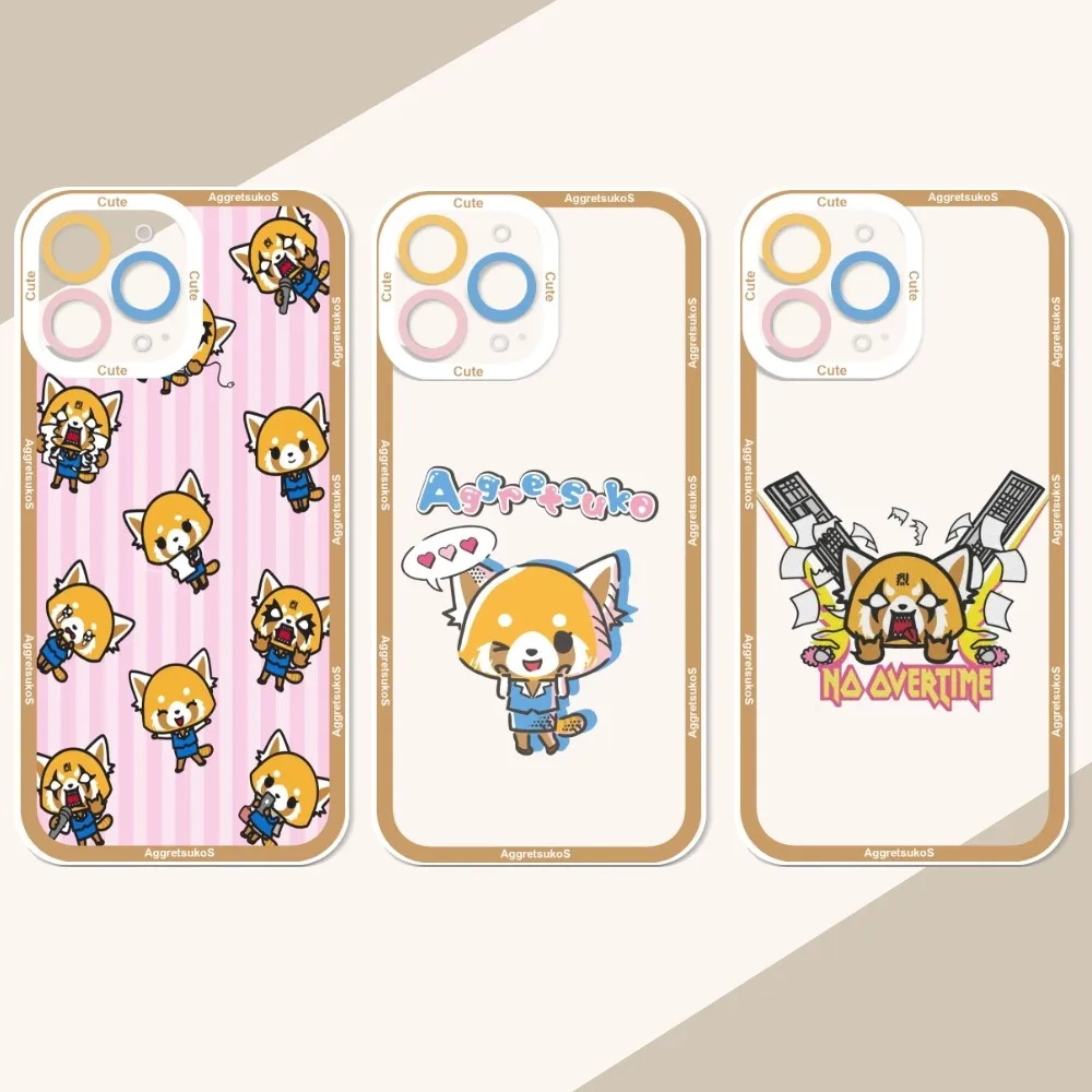 Cute Cartoon A-AggretsukoS Phone Case For iPhone 12 11 13 14 Pro Max XR XS Max X SE2020 7 8 Plus Case