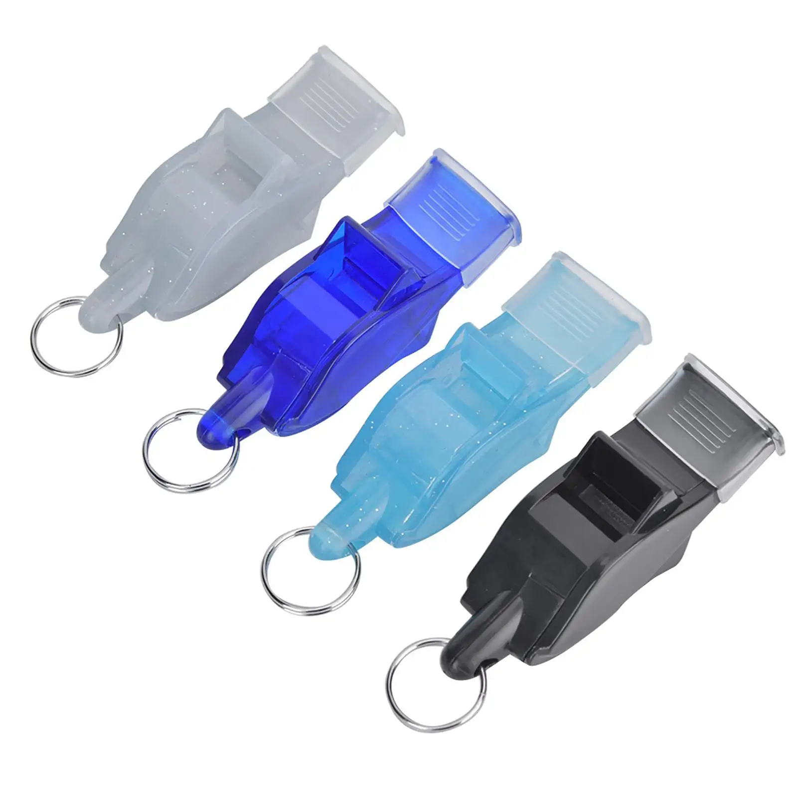 4PCS Big Sound Dolphin Whistle Set for Sports Referee & Children - ABS Plastic, Ideal for Basketball & Football Competition