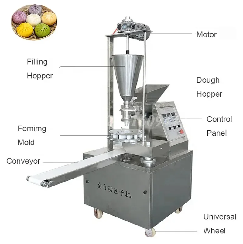 

Manufacturer Commercial Baozi Momo Making Machine Soup Dumpling Machine Automatic Steamed Stuffed Bun Making Machine