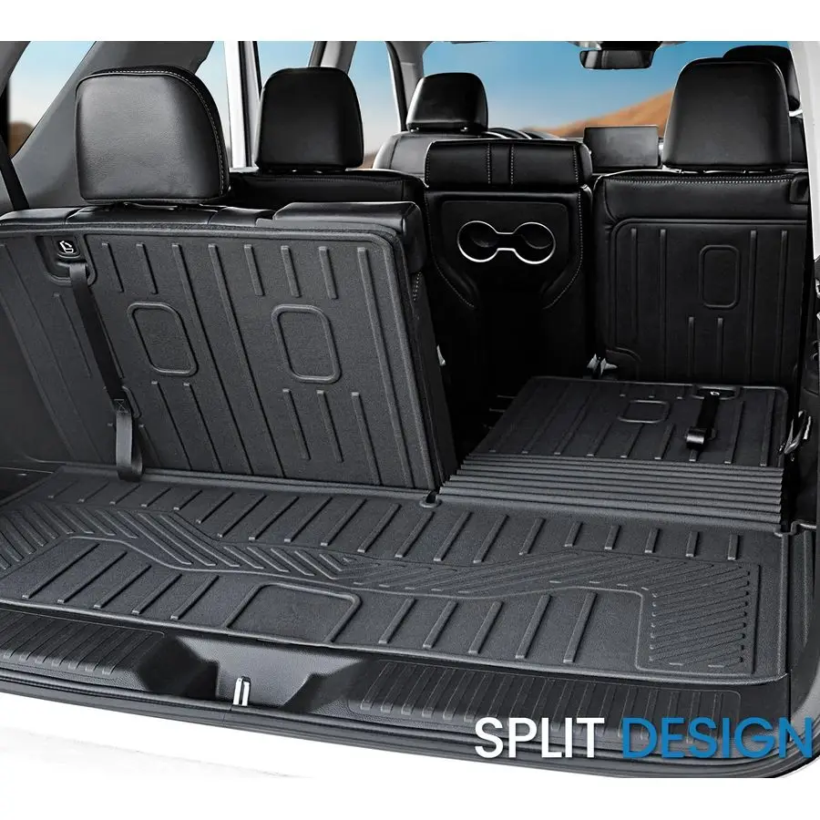 الحصير لهوندا بايلوت 2025 2024 2023 حصيرة صندوق السيارة مع حصيرة مسند الظهر ، جميع الأحوال الجوية TPE بطانة البضائع لهوندا الطيار اكسسوارات الباب Si #4