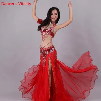 AZIDWERYQ Jupe De Danse Du Ventre En Mousseline De Soie Avec Ceinture