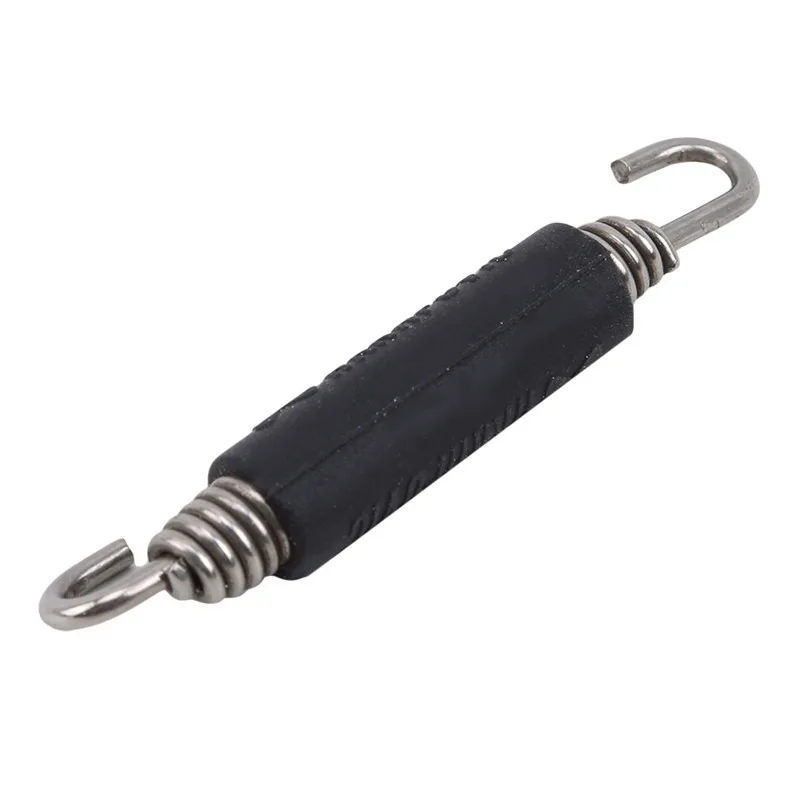 2pcs Durable Hard Modified Stainless Steel Mini Lengthen Practical Vehicle Exhaust Pipe Thicken Universal Spring Hook Motorcycle