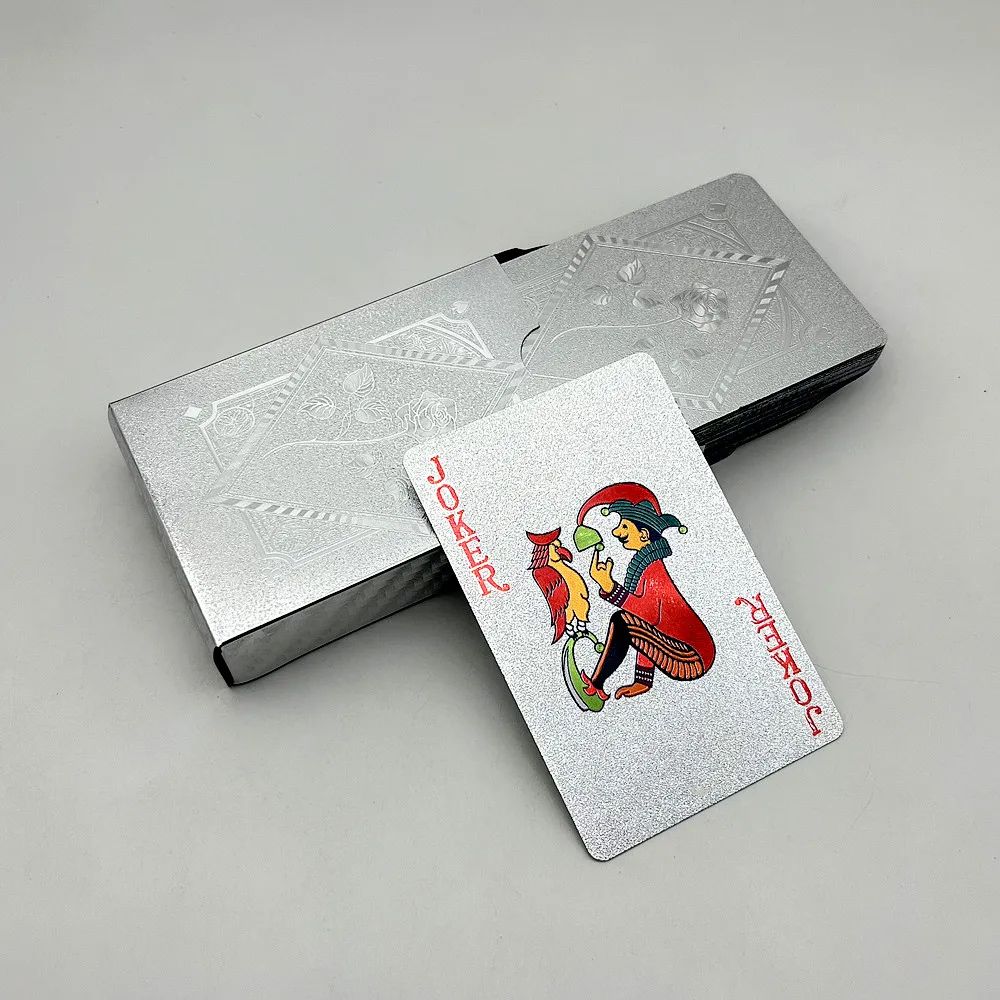 1 سطح السفينة بطاقات بوكر بلاستيكية بطاقات ارتفع الذهب الشظية مقاوم للماء اللعب بطاقات المنزل الأسرة مجلس لعبة #2