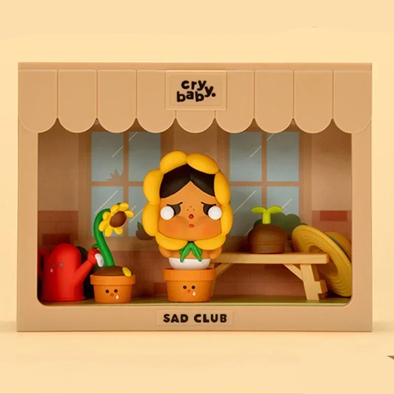 POP MART CRYBABY Sad Club Series Anime Action Figure 1PC/9PCS Set Blind Box Molly Figurine Cute Desktop Ornament Gift for Girls image 3