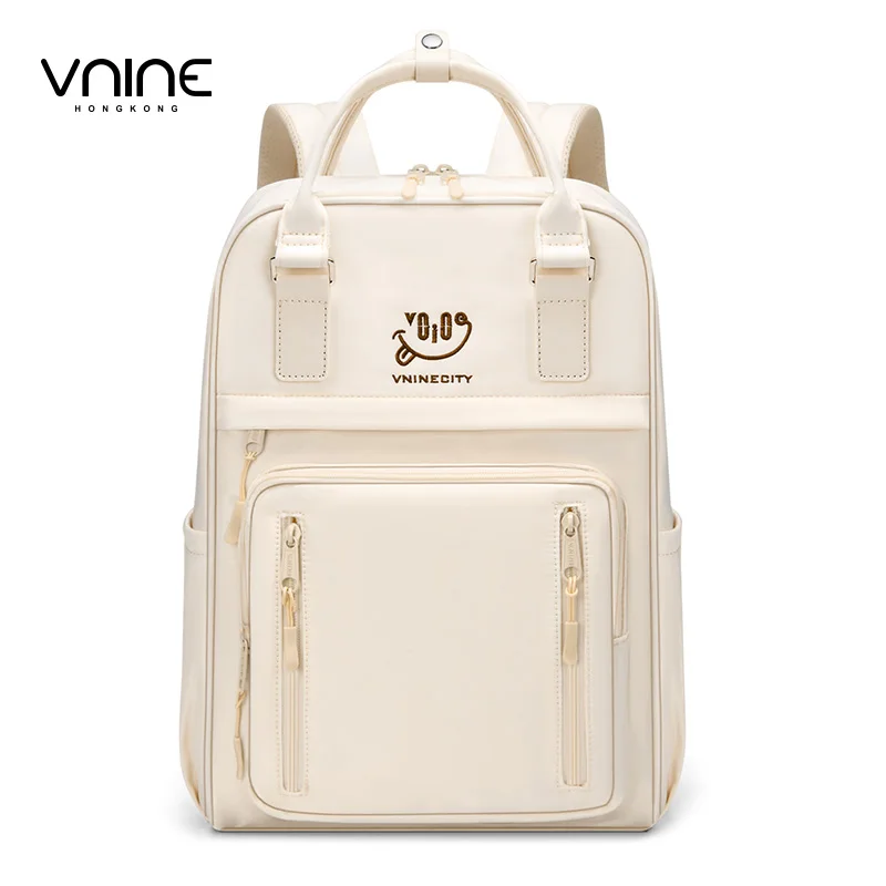 V.NINE Laptop Backpack Women 14 inch Waterproof Woman Backpacks Retro Business Office Bags Ladies Elegant Back Pack Lightweight