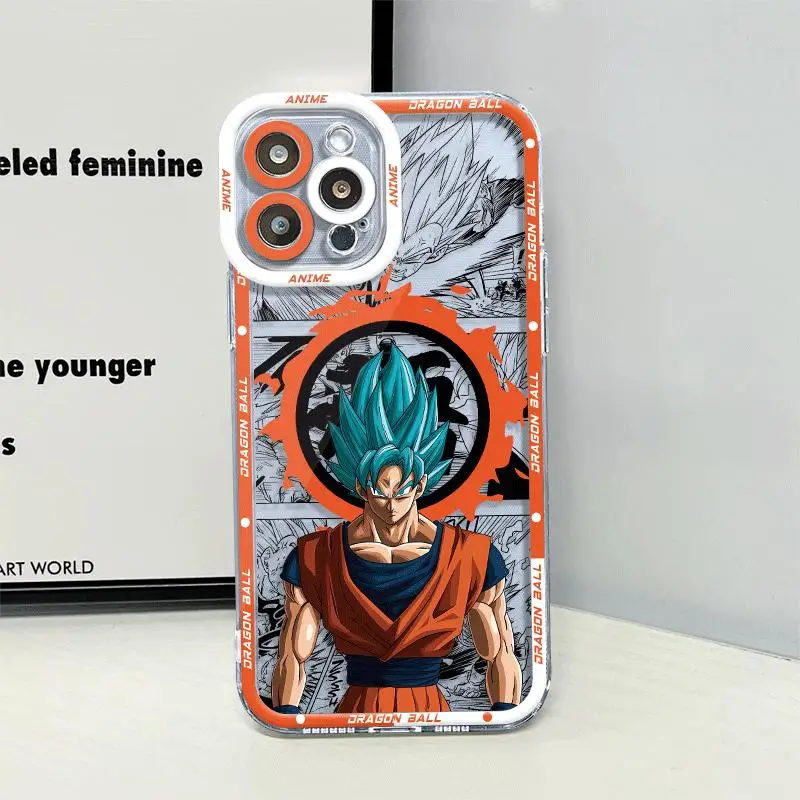 Dragons Balls Goku DBZ Phone Case for Apple iPhone 11 13 14 ProMax 15 Pro 7 8 Plus 12 Mini X XS Max XR SE 2022 Silicone Cover