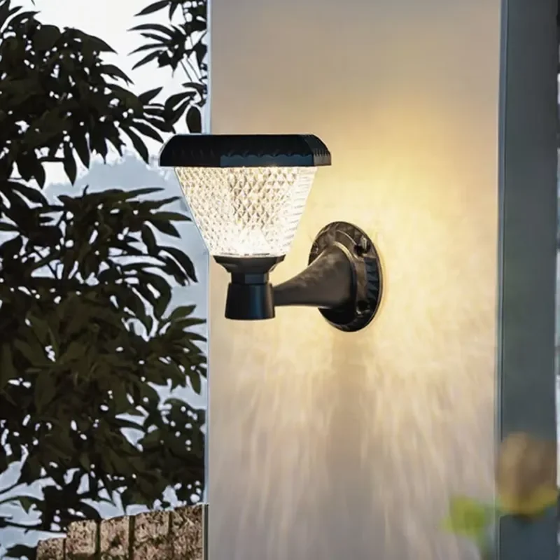 Efficient IP65 Remote Control Emitting Diode Garden Waterproof Solar Wall Light Energy Saving Outdoor Wall Light