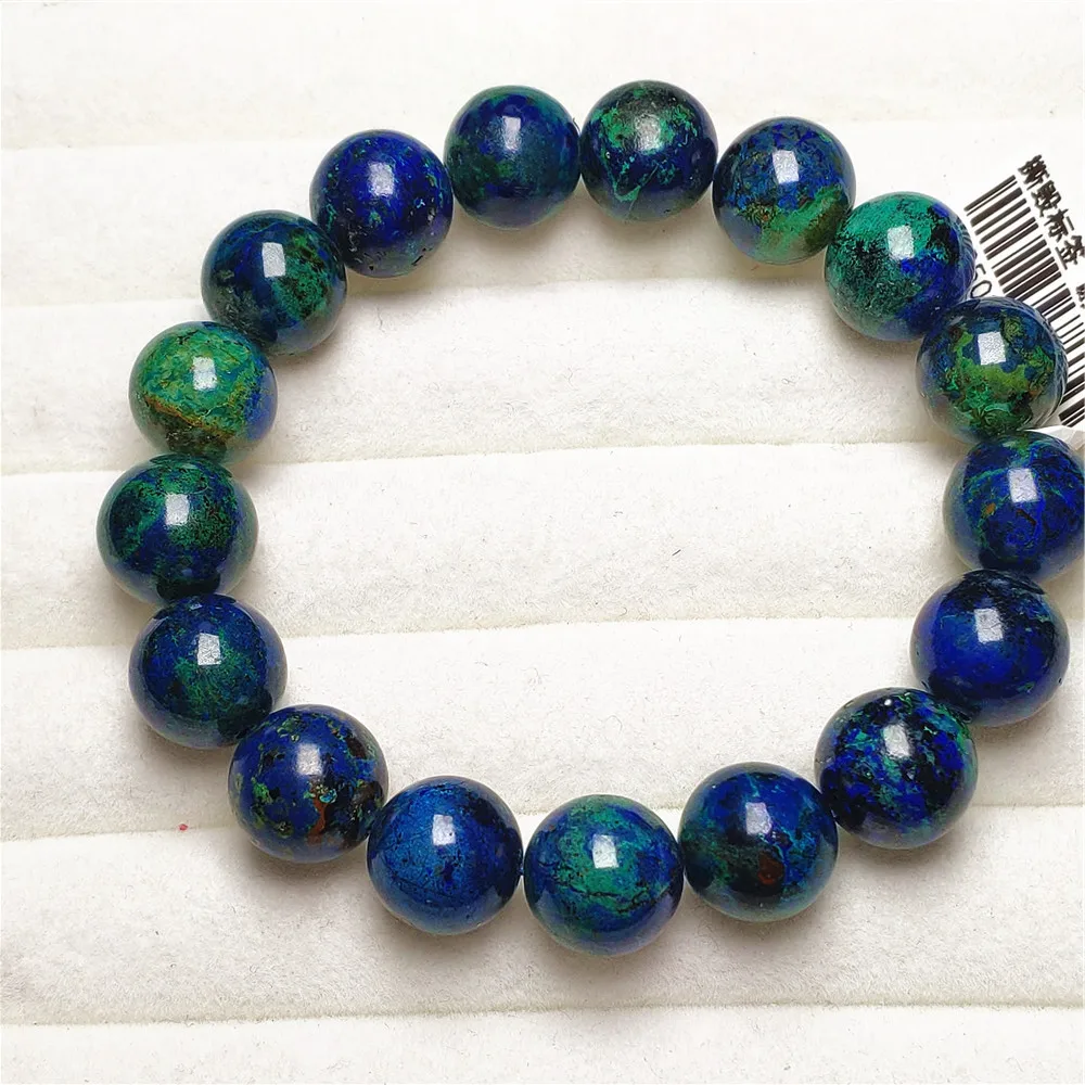 

Natural Blue Malachite Azurite Bracelet Round Beads Rare For Woman Men Azurite Bracelet Fashion Jewelry AAAAAA