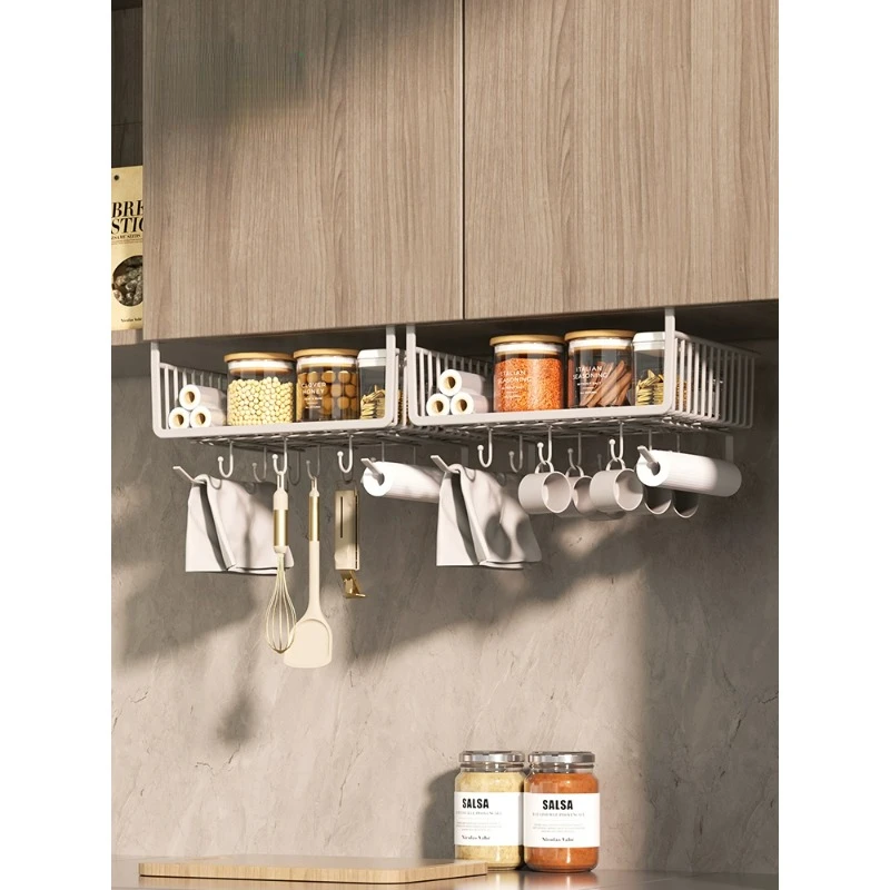 

Wuming kitchen storage shelf storage artifact hanging layered hanging basket cabinet hanging cabinet under the hanging cabinet