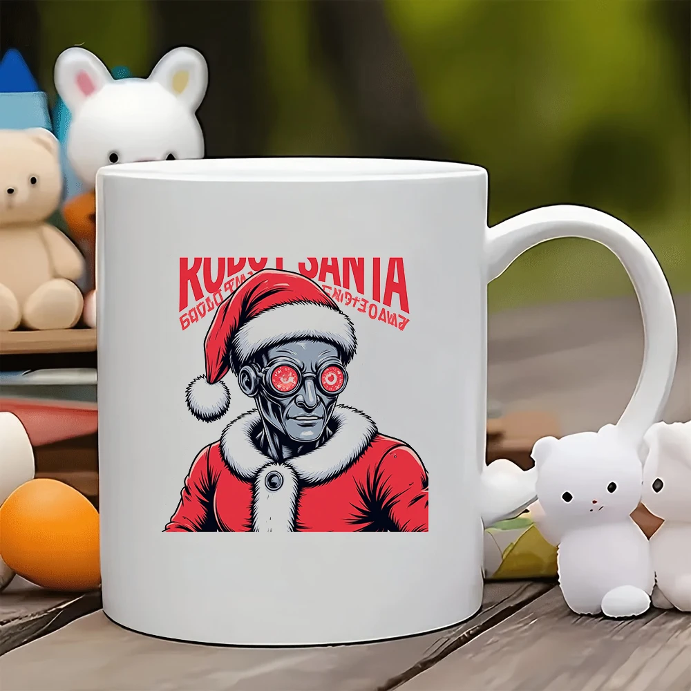 

11oz Santa Claus Robot Cup + Creative Water Bottle - Christmas Gift for Kids Family Office Coffee Cup