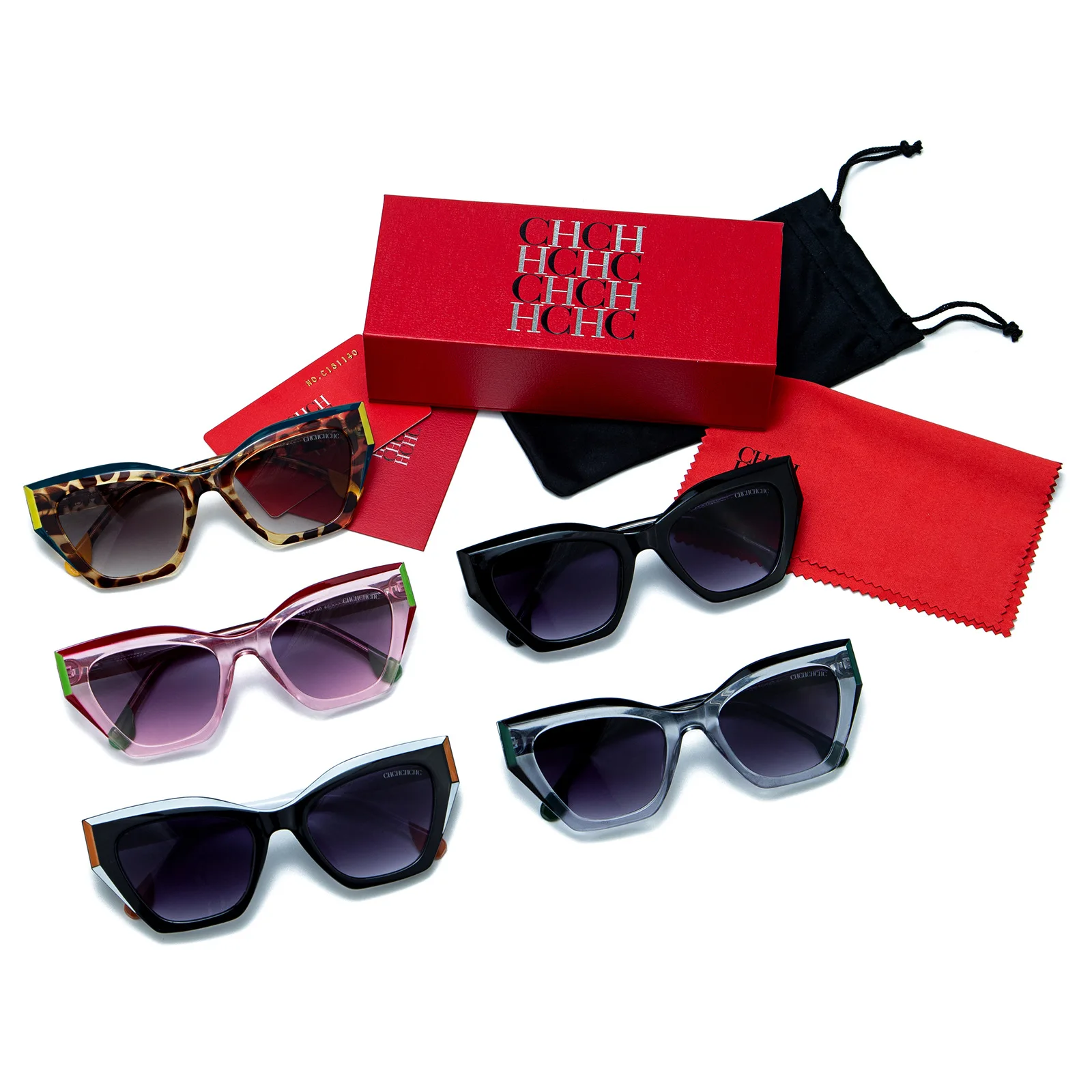 

CHHC Cat Eye Sunglasses for Women, Luxury Retro Polarized Sun Glasses, UV400 Protection Fashion Oval Frame, Gift Box Packaging