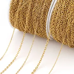 2 metri/lotto 1/1.2/1.5/2/2.5 Catene In Acciaio Inox Per La Produzione di Gioielli Collana Bracciali Risultati FAI DA TE O Forma Croce Catene All'ingrosso