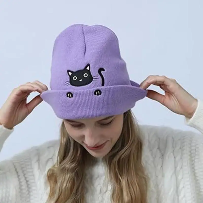 

Симпатичная вязаная шапка в стиле хип-хоп, шапка с черепом, модный пуловер, теплая шапка с черепом, вязаная шапка, клубная Y08E