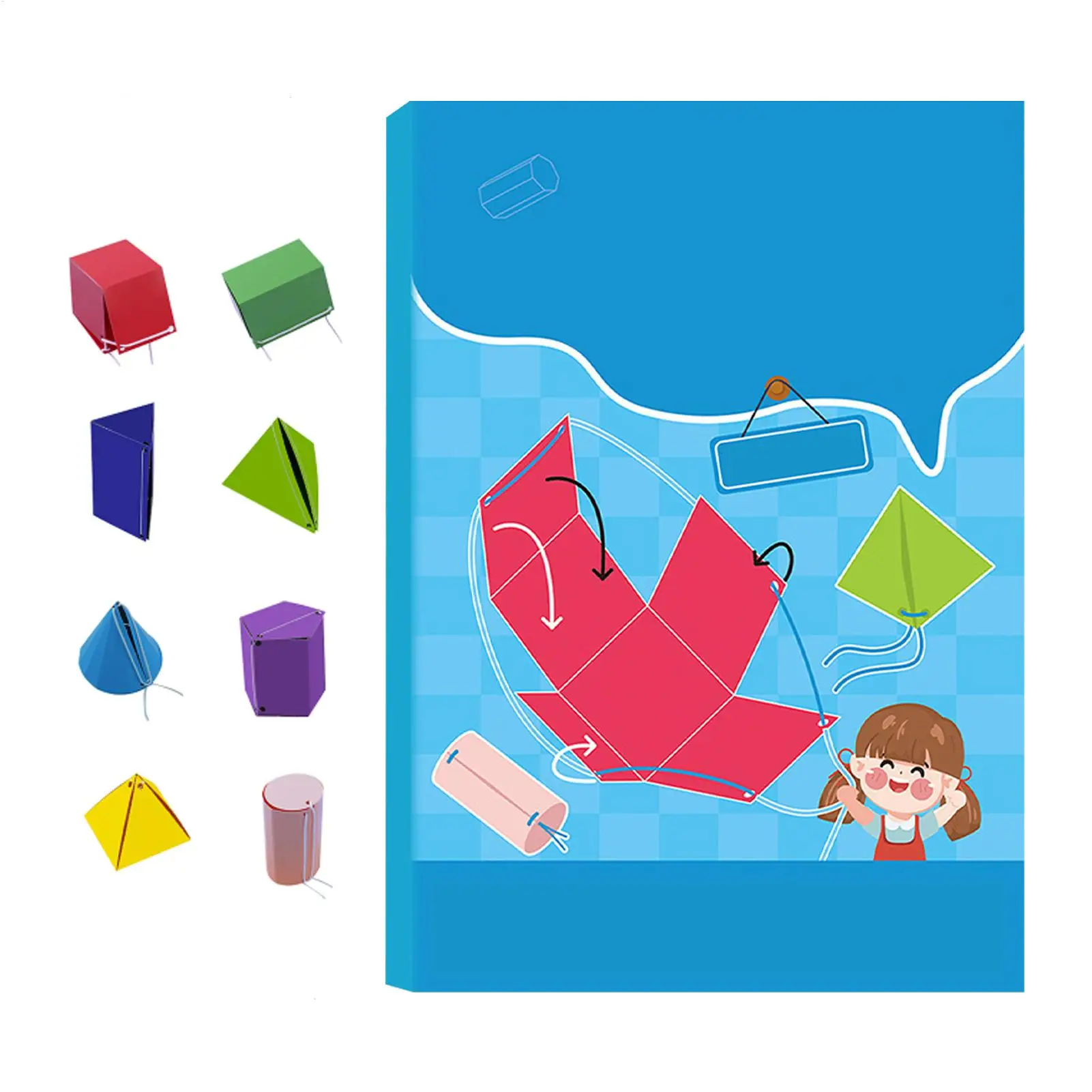 Spatial Thinking Training DIY Math Learning Book 3D Geometry Quiet Books For Kids Montessori Educational Tracing Workbook