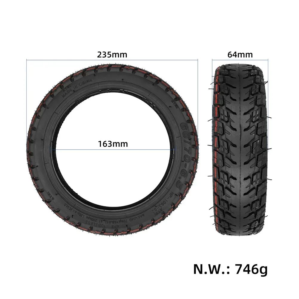 10inch 60/70-6.5 Self-Repair Off-Road Vacuum Tire For Ninebot Max G30 E-Scooter Rubber Wear-resistant Tire