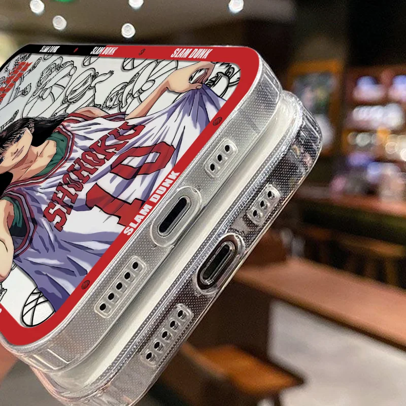 Slam Shohoku Dunk Phone Case For iPhone 16 15 14 13 12 11 Mini Pro Max X XR XSMax 7 8 Plus SE20 Transparent Cover image 2