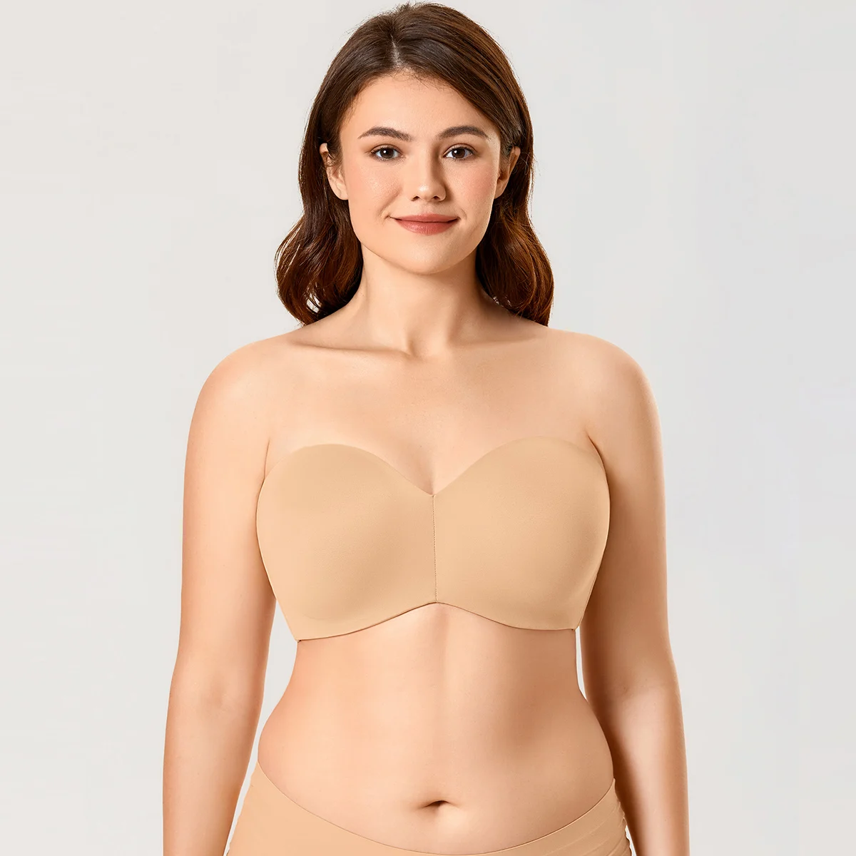 Convertible Multiway Strapless Bra Unlined Underwire Minimizer Plus Size Support For Woman Non-silicone Elastic 32-40 42