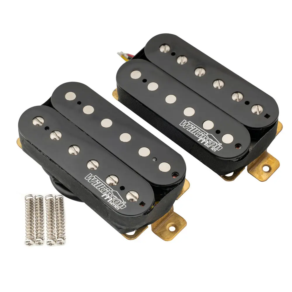 

Wilkinson Black Vintage Tone Alnico 5 Overwound Open Humbucker Guitar Pickup Set