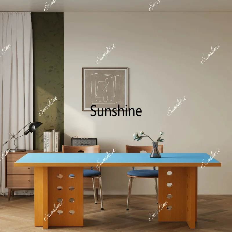 French medieval, cross slate dining table Nordic, computer, work table rectangular