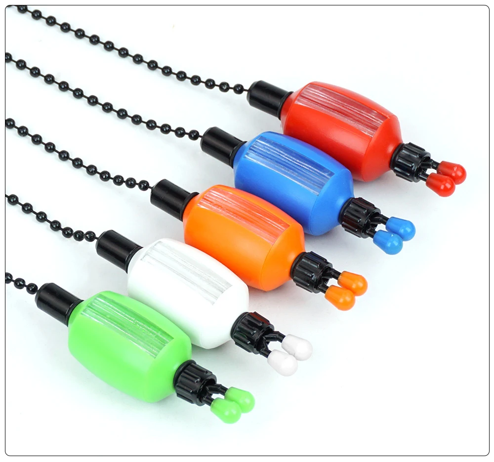 Hirisi 2 Stück Karpfenangeln Swinger Bissanzeiger, 5 Farben, langlebiger, durchsichtiger Kunststoff mit liniensicheren Clips, Karpfenangeln-Zubehör – Detail 3
