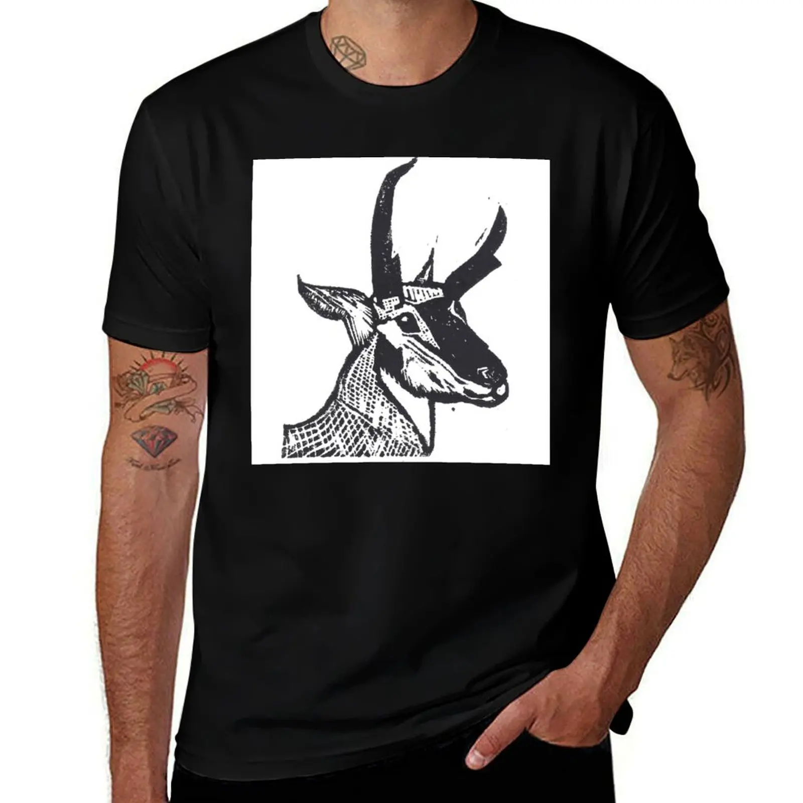 

Regal pronghorn antelope portrait T-Shirt t shirt man designer cotton t shirt man t shirts for man graphic vintage T-Shirt