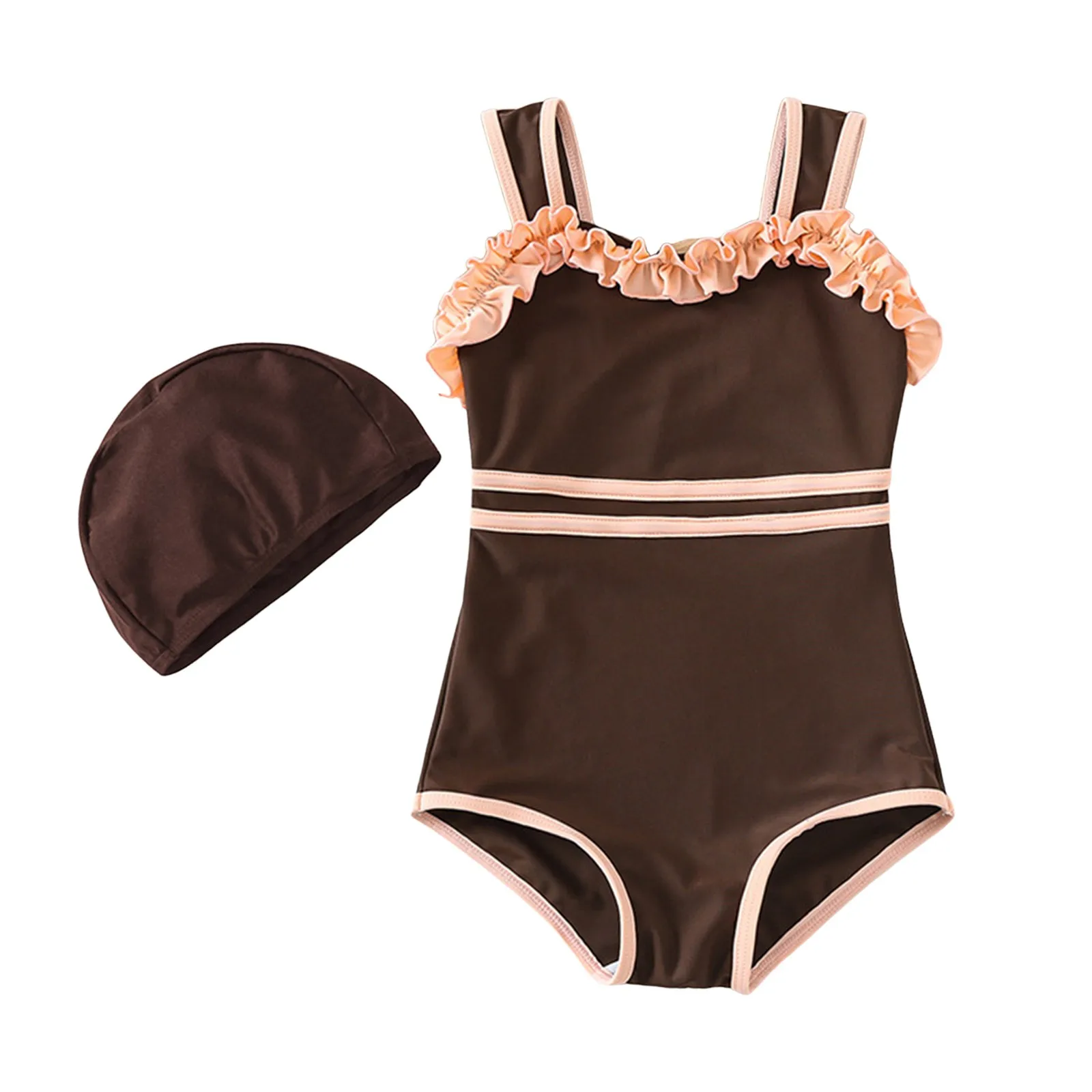 

Girl M Girls Swimsuit One Shoulder Bathing Suit Adjustable Strap Swimwear Girl Toddler Swimwear