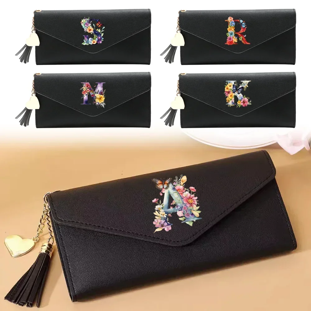 

Women Wallet PU Leather Purse Female Wallets Butterfly Pattern Slim Anti Rfid Card Holder Coin Pocket Minimalist Clutch