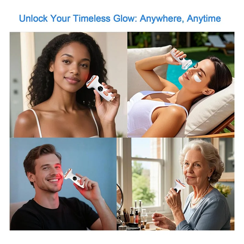 【ABODE】Koude Warmte LED Gezicht Beeldhouwer Massager Rood Licht Therapie Voor Gezicht Hals Oog Lifting Verstevigende Depuffing Huidverzorging Apparaat