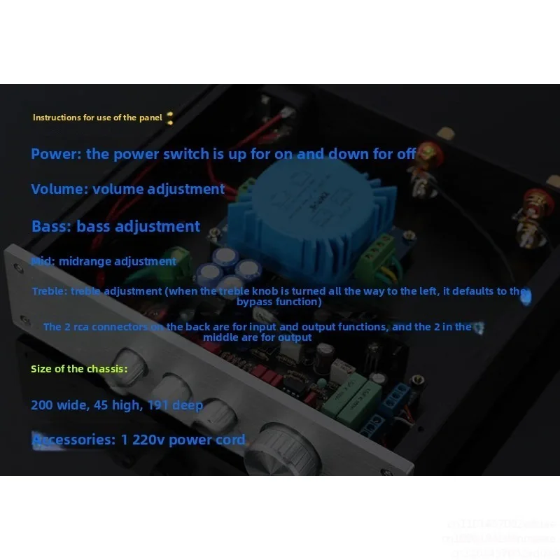 HIFI audiophile power amplifier front Class A power supply three-stage medium-high and low-tone gold-sealed version front stage