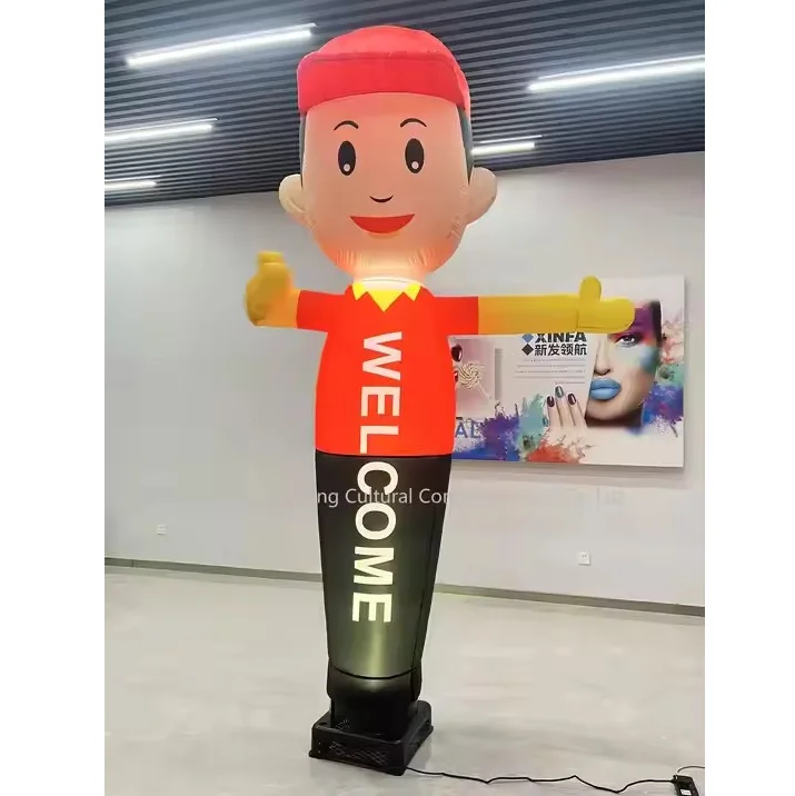 Customized High-Waving Hand Welcome Boy Inflatable Air Puppet Sky Dancer Advertising Inflatables