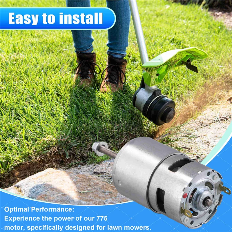 ABRN-21V Dual Bearing 775 Motor Lithium Battery Lawn Mower Motor For Efficient Weed Cutting & Trimming