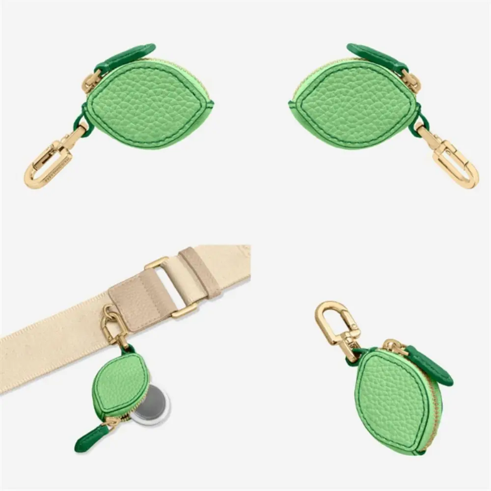 تغيير حقيبة فاكهة الكرز شكل محفظة نسائية للعملات المعدنية الفراولة لطيف بولي Leather قلادة جلدية الكورية نمط سستة سماعة حقيبة الإناث #2