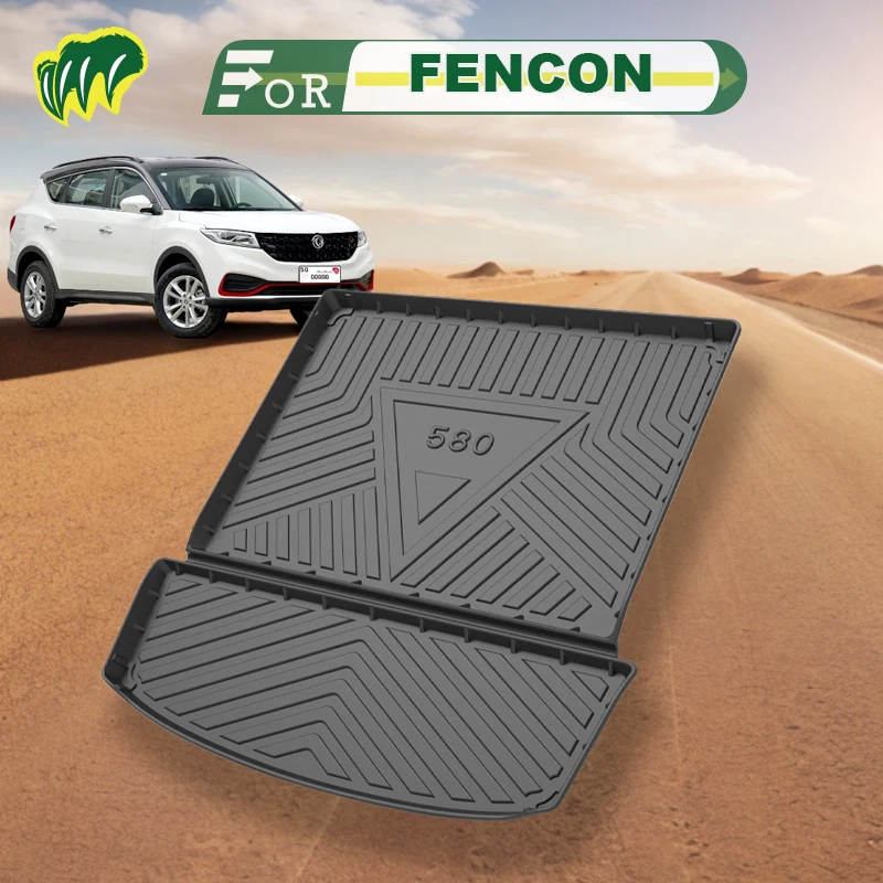 

For Dongfeng FENCON 580 PRO 2016-2022 Custom Fit Car Trunk Mat All Season Black Cargo Mat 3D Shaped Laser Measured Trunk Liners