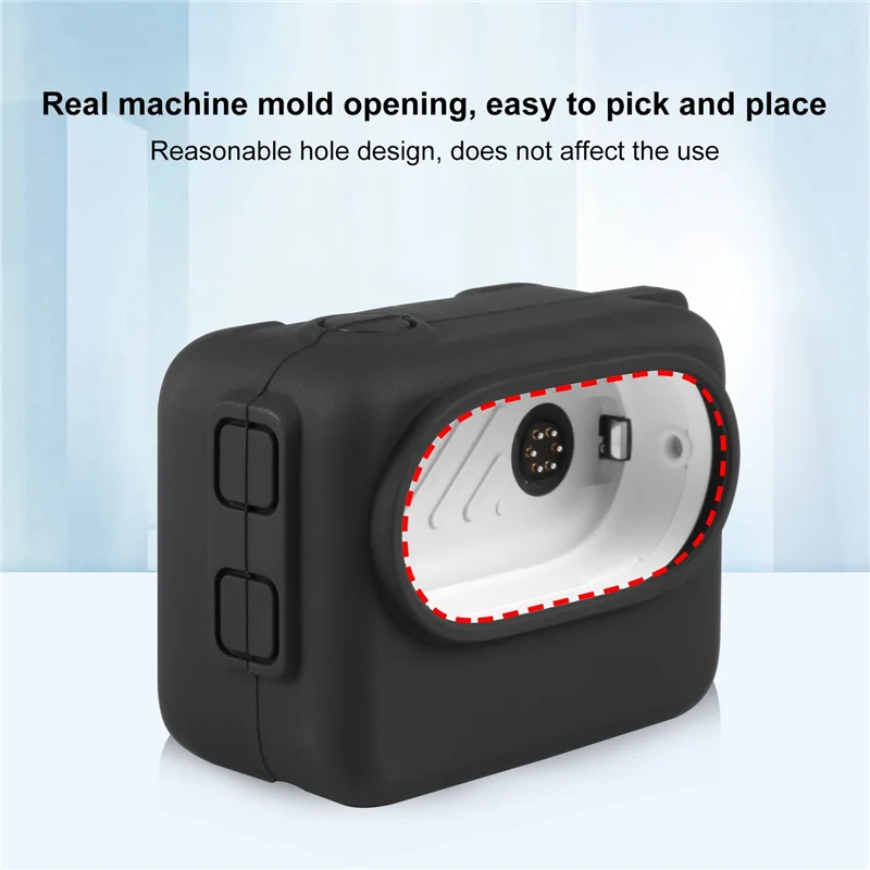 Smart-For Shadowstone Insta360 Go3 Стабилизатор для большого пальца Камера Чехол для аккумулятора Силиконовый с ремешком Защитный чехол Прочный черный