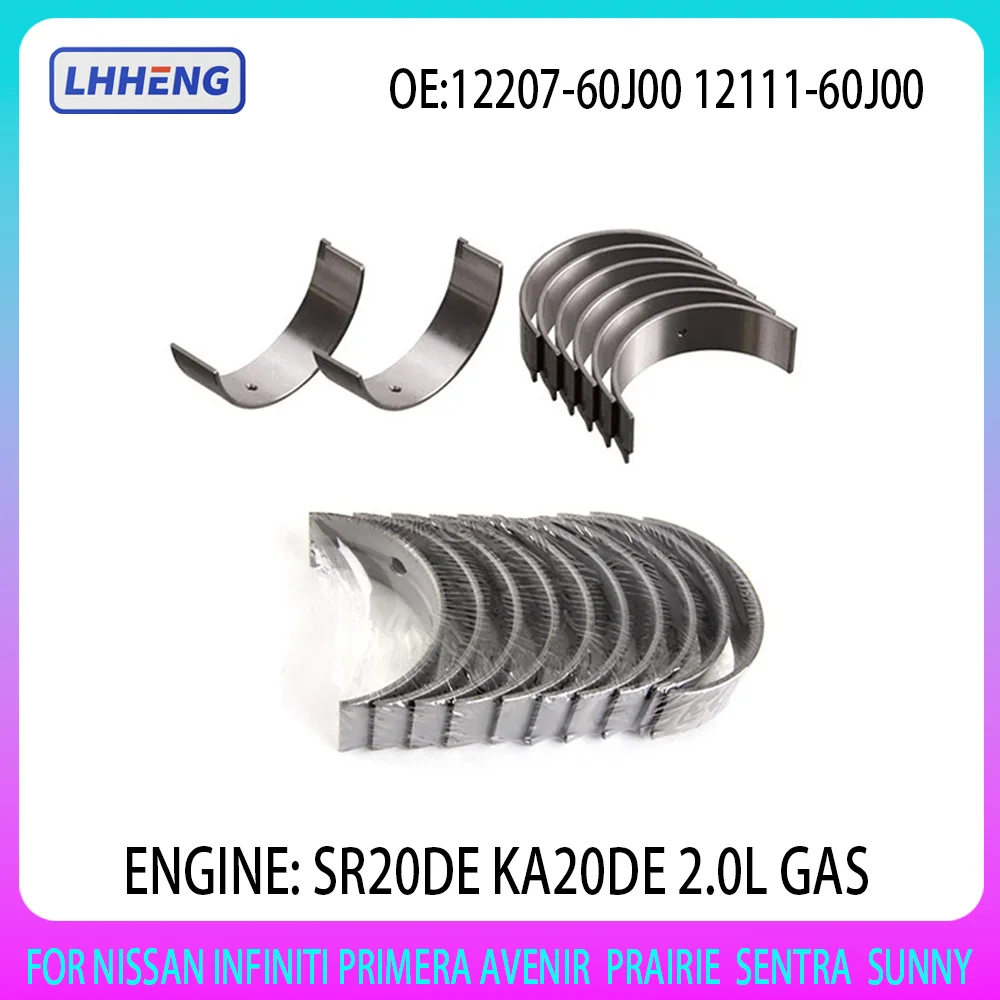 

Engine bearings Crankshaft bearings Connecting rod bearings Fit For NISSAN INFINITI SR20DET SR20DI 2.0L 4cyl PRIMERA 1990-2009