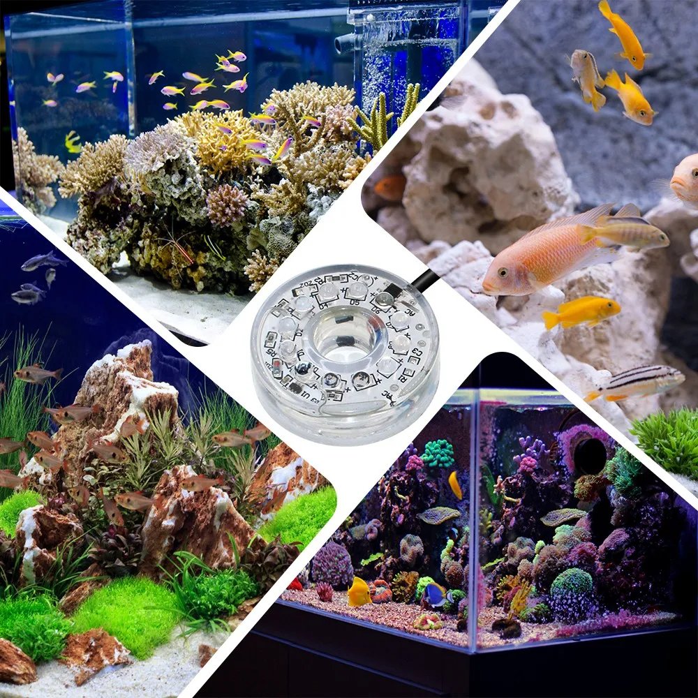 RGB Led Fish Tank Light Aquarium Light Fishing light Waterproof Underwater Light LED Ocean Light Fountain Decor Diving Light - Image 6