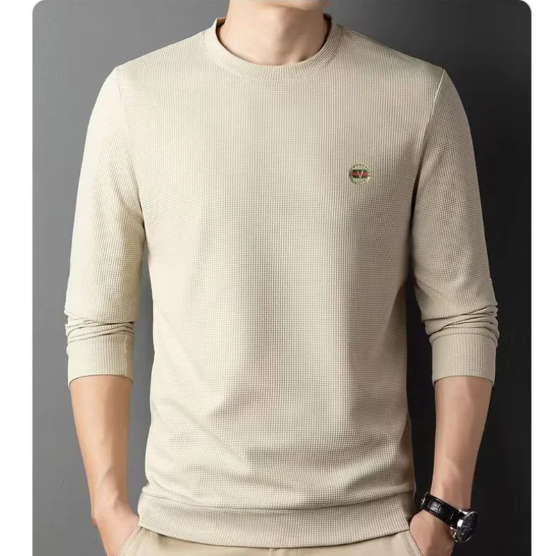 

Men's Clothing Autumn and Winter New Round Neck Long Sleeve Simplicity Solid Color Fashion Versatile Casual Commuter Pullover