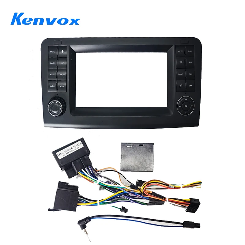 Android Car Radio Installation Fascia Frame Canbus For Benz ML W164 Stereo GPS Multimedia Panel Dash Mount Kit wire harness