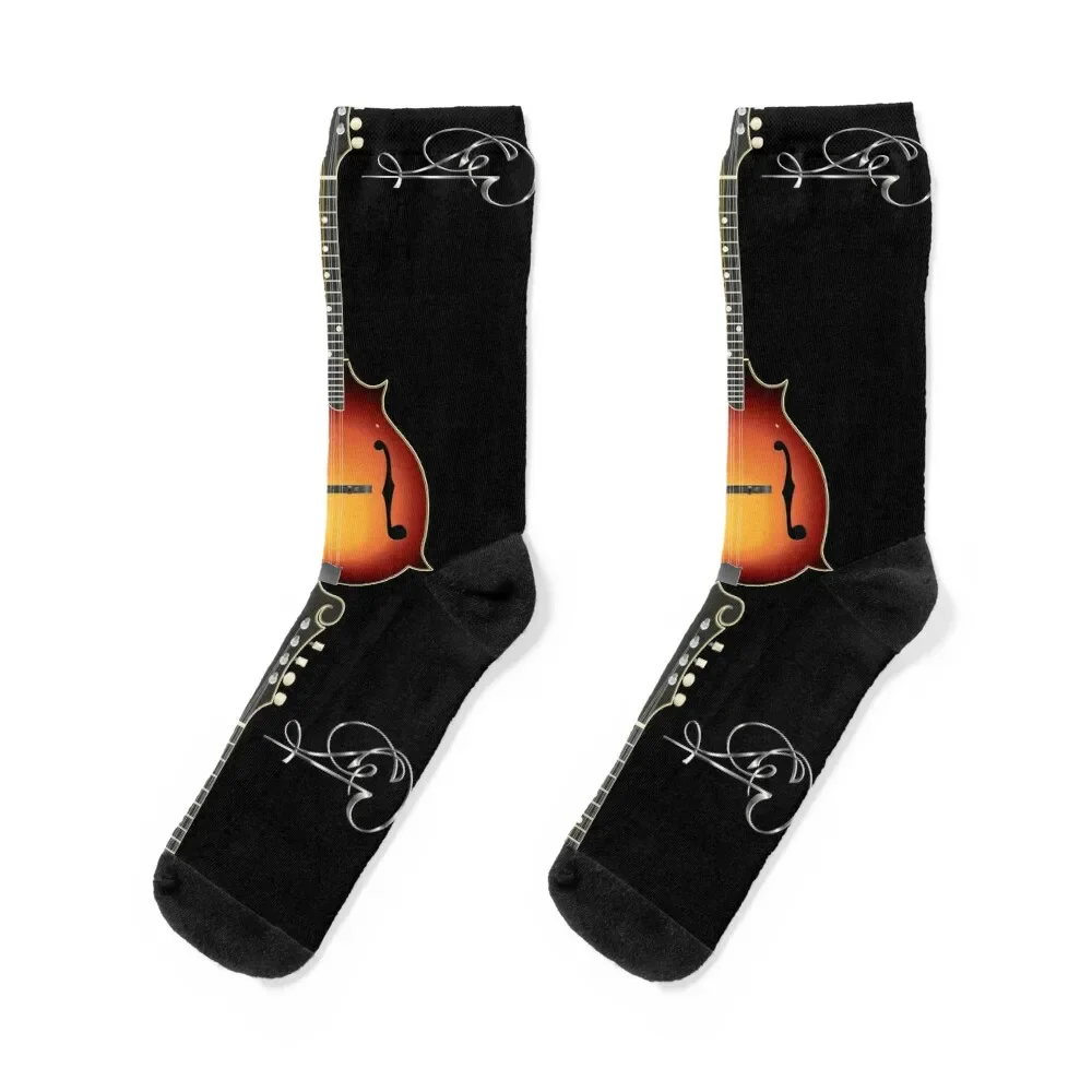 

Sunburst Mandolin Socks floral Novelties crazy set Designer Man Socks Women's