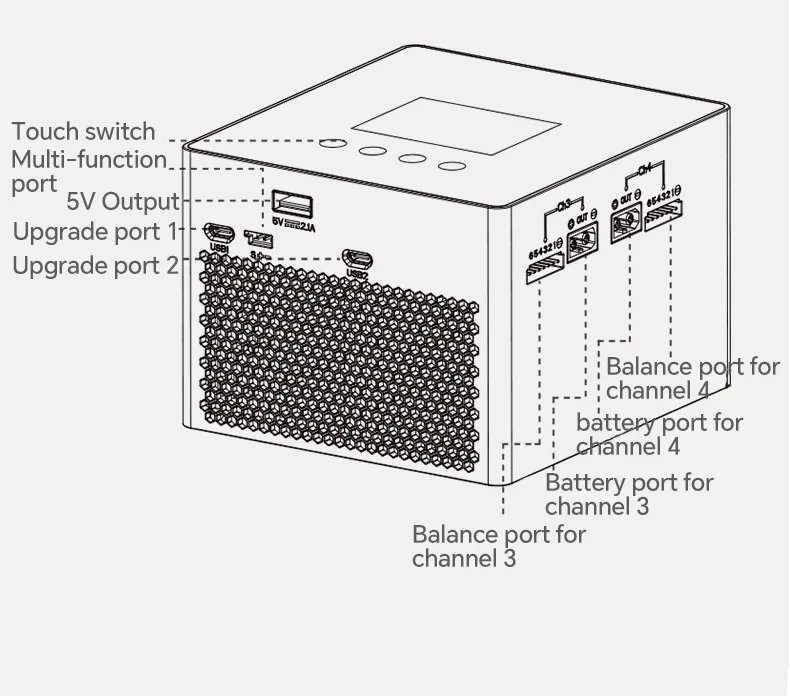 HOTA F6 PLUS AC 500W DC 1000W 15A Balanced Charger Multifunctional Intelligent Lithium Battery Charger F6+