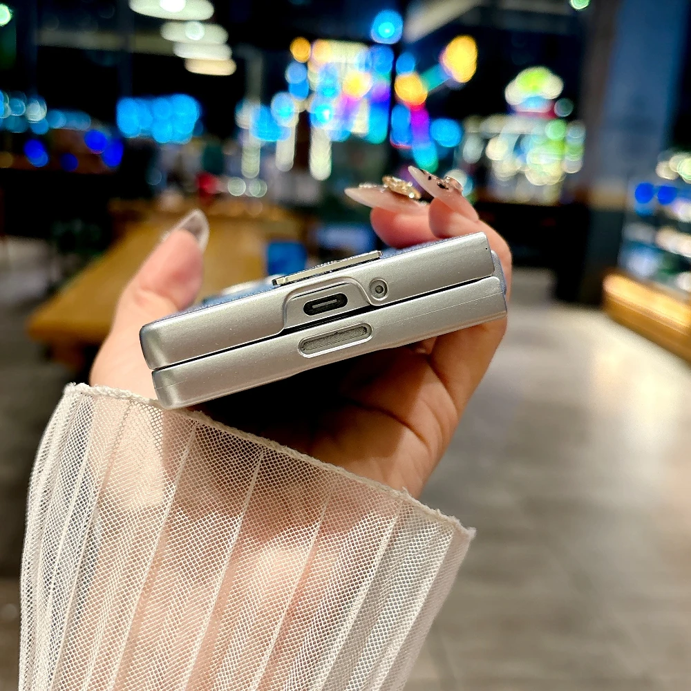 Высококачественный деловой кожаный чехол с серебряной каймой для Samsung Galaxy Z Fold 7, 6, 5, 4, 3, противоударный защитный чехол