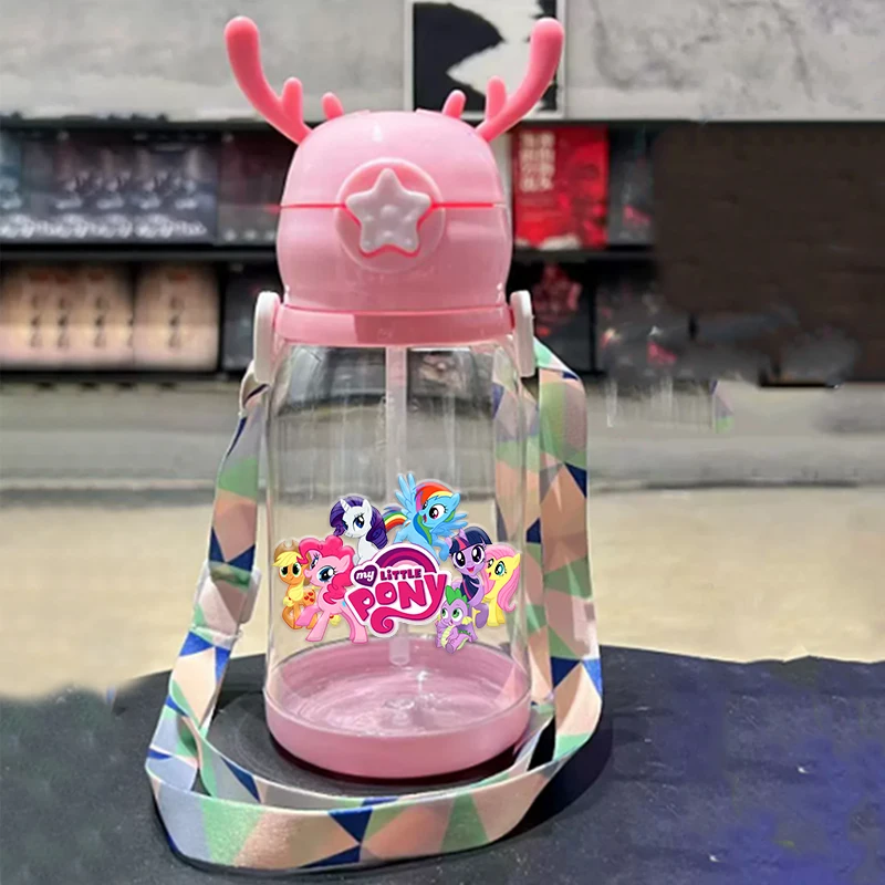 

My Little Ponys Water Cup Antler Creative Cartoon Kid Baby Cups with Straws Leakproof Water Bottles Outdoor Cute Children's Cups