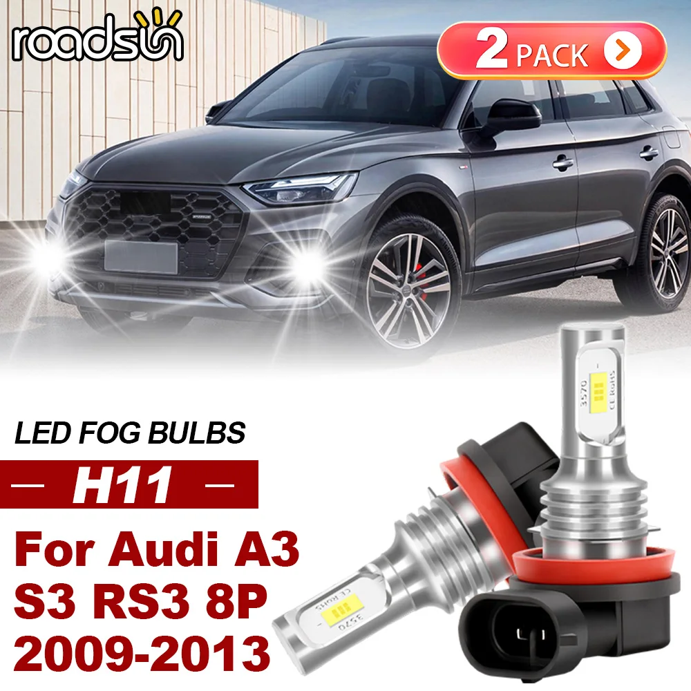 

2pcs For Audi A3 S3 RS3 8P 2009-2013 LED Car Front Fog Light Lamp 2010 2011 2012 Canbus Accessories