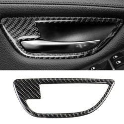 4pcs Car Real Carbon Fiber Interior Door Handle Door Bowl Cover Trim For BMW 5 Series F10 2011 2012 2013 2014 2015 2016 2017