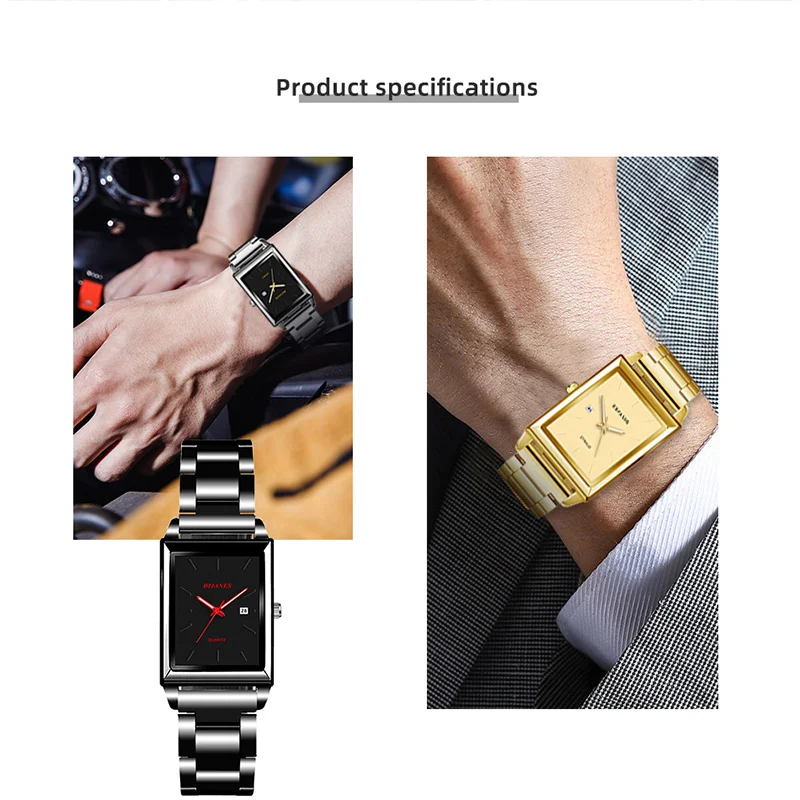 Luxury Business Stainless Steel Quartz Watch for Man Fashion 2023 Men\'s Calendar Sports Casual Leather Wristwatch montre homme