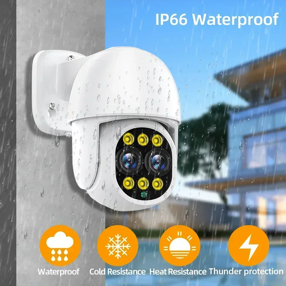 Imagem -06 - Lente Dupla Poe Câmera ip Ptz 8x Ptz Zoom Smart Home 360 ° Câmera ip de Vigilância por Vídeo com Fio Detecção Humana Cctv Icsee Xme 8mp 4k