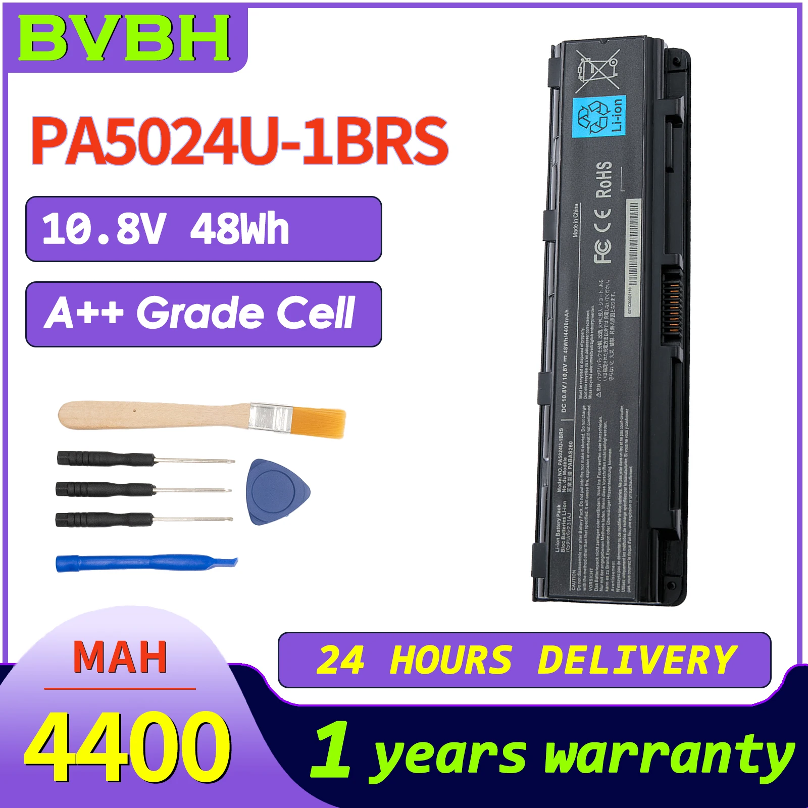 

BVbh PA5024U-1BRS Laptop Battery for Toshiba Dynabook Satellite C800/C850/C870/L800/L830 battery 4400mah