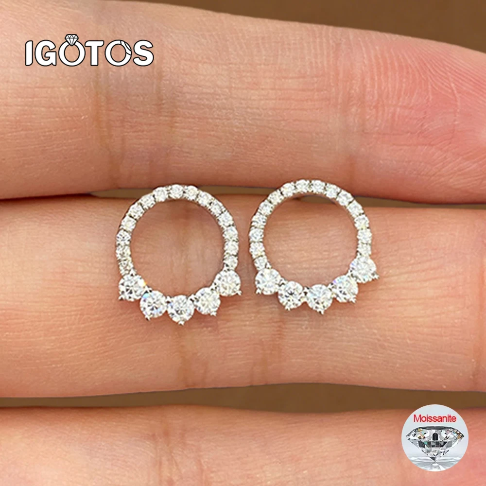 

Серьги-гвоздики с муассанитом 0,5 cttw для женщин, винты сзади для надежной посадки, стерлинговое серебро 925 пробы, вечерние, роскошные ювелирные изделия на каждый день, подарки