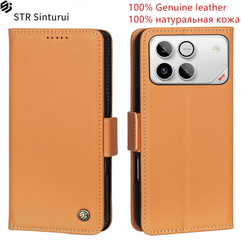 

STR 100% Genuine leather Nappa grain card Slot Wallet Cover For Honor Win RT AAK-AN00 AAP-AN00 Flip Fall prevention phone Case