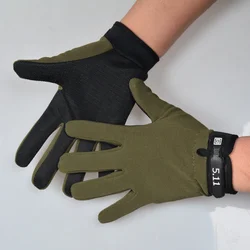 Guantes tácticos ligeros y transpirables para hombre y mujer, guantes tácticos antideslizantes de dedo completo para deportes de pesca y ciclismo al aire libre, de verano